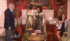 aniston plays french maid with ‘ellen’ [video]
